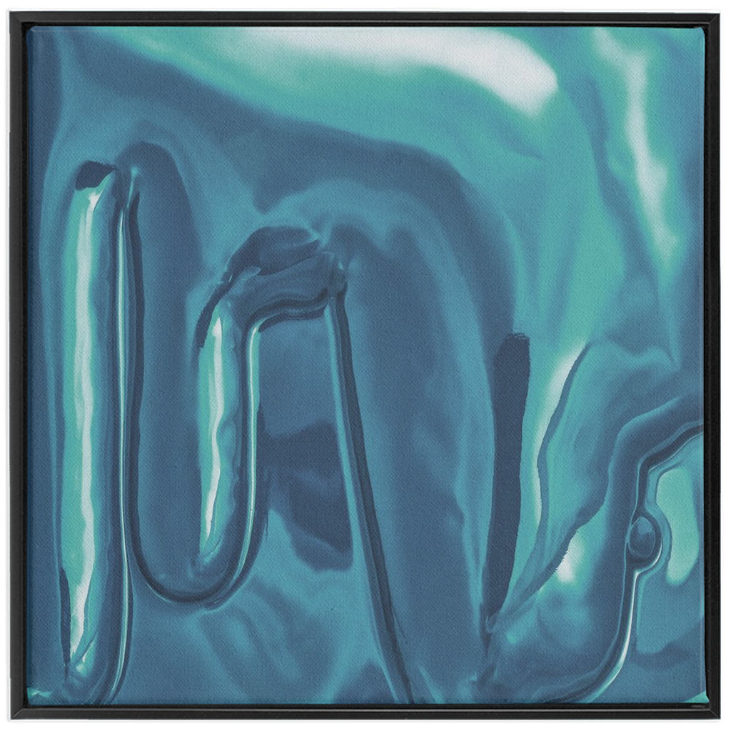 Canvas Print: "Soft blue Drip"