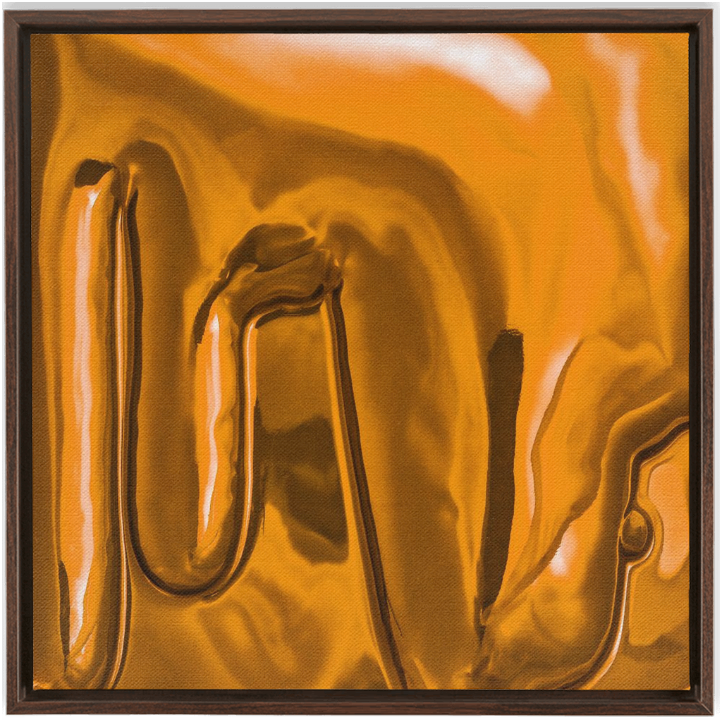 Canvas Print: "Honey Yellow Drip"