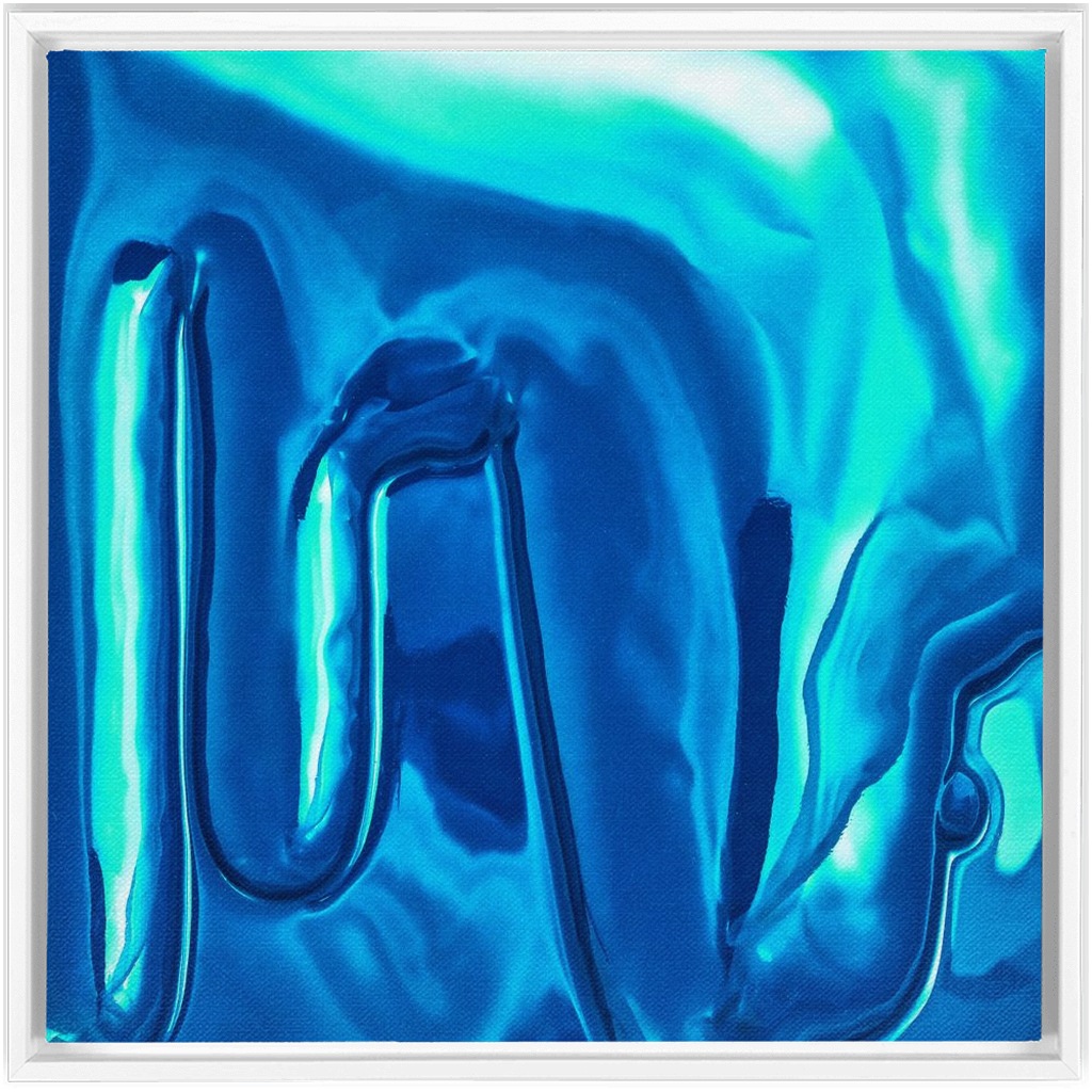 Canvas Print: "Light blue Drip"