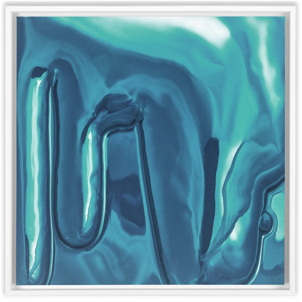 Canvas Print: "Soft blue Drip"