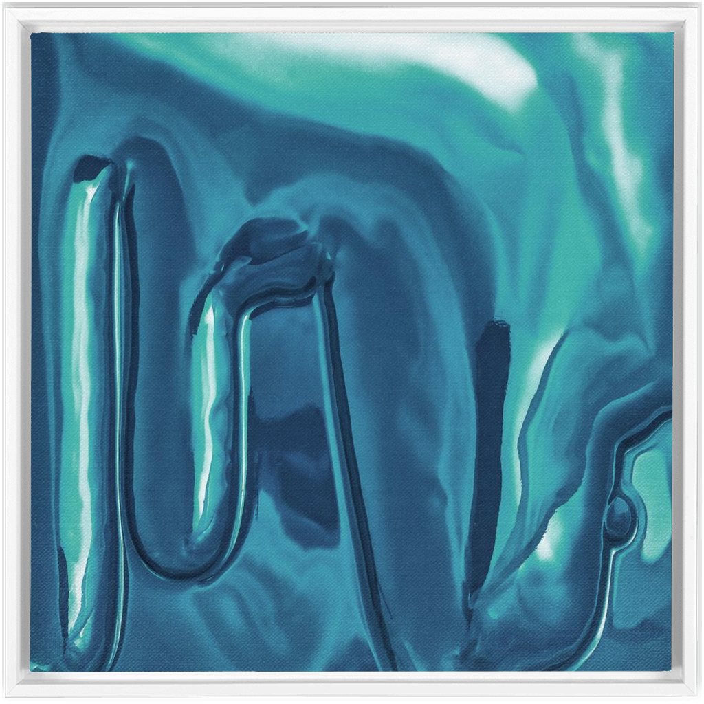 Canvas Print: "Soft blue Drip"