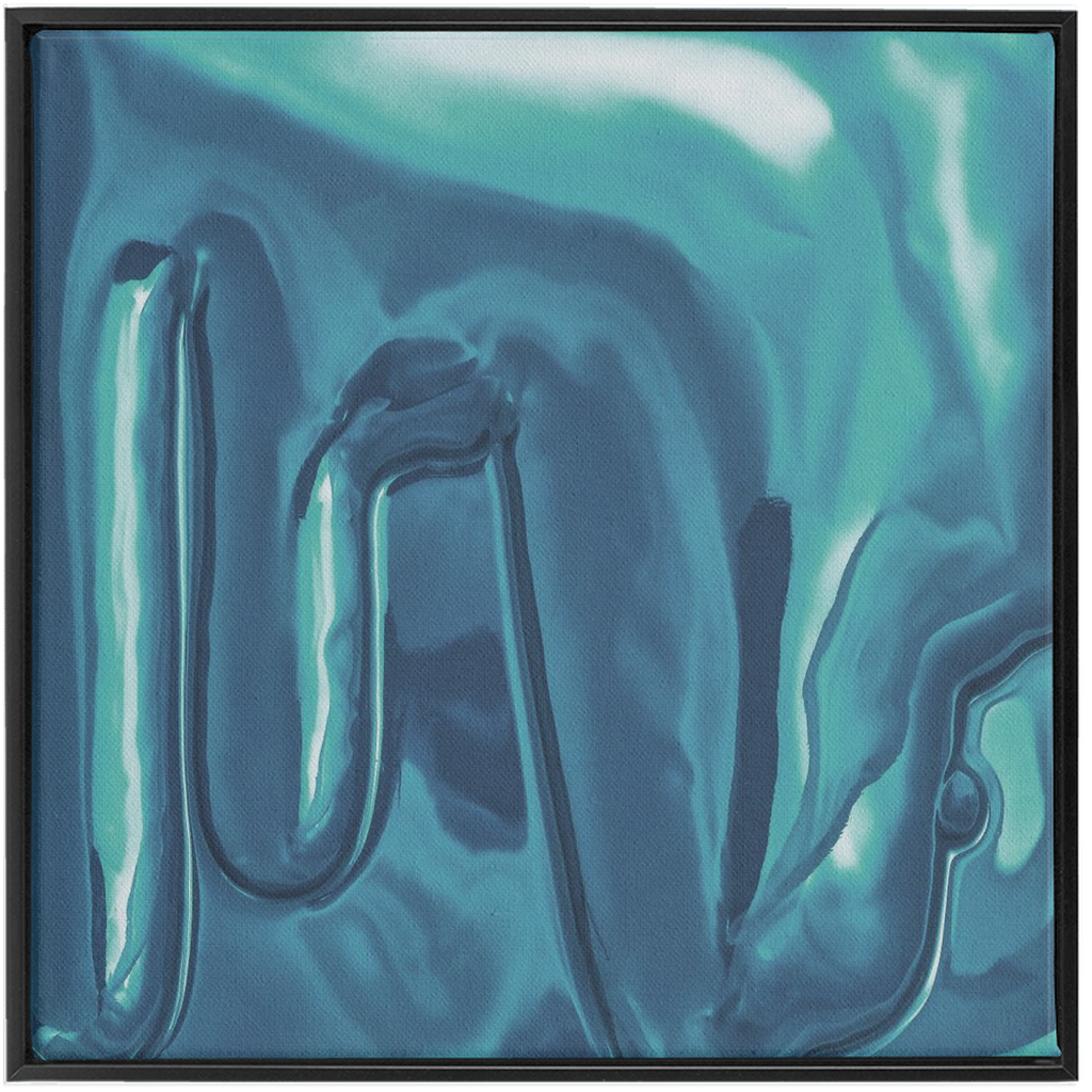 Canvas Print: "Soft blue Drip"