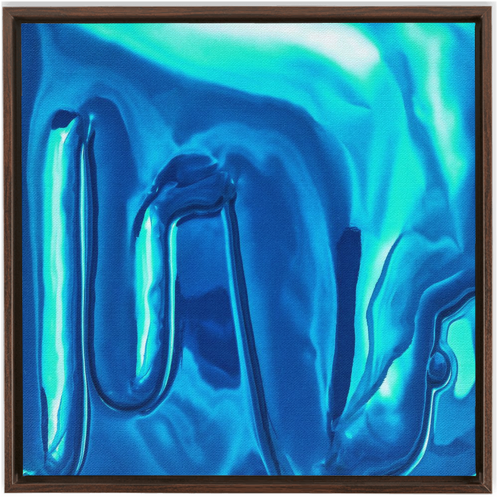 Canvas Print: "Light blue Drip"