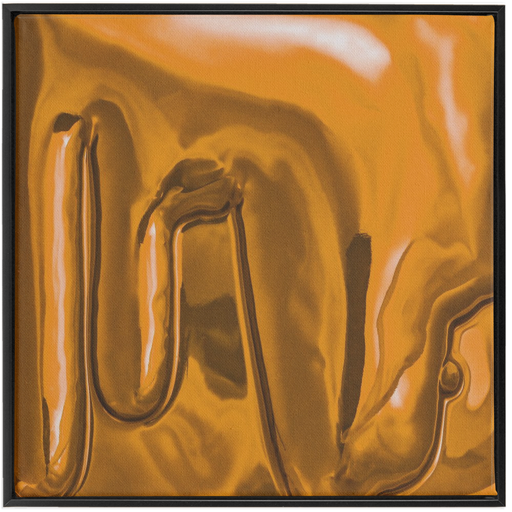 Canvas Print: "Honey Yellow Drip"