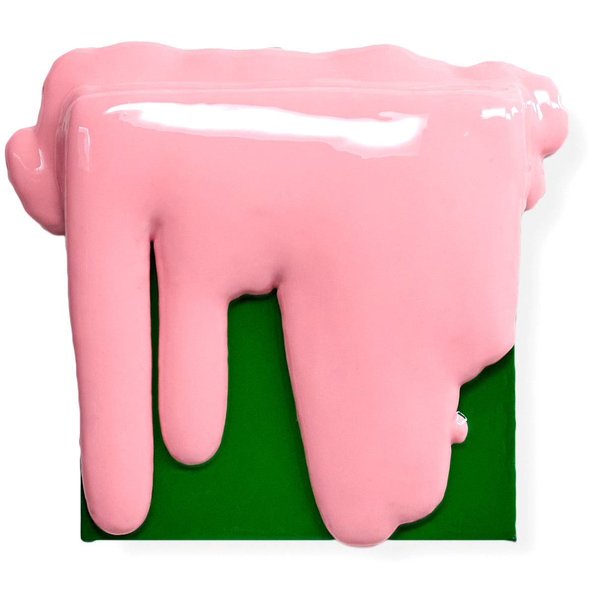 30x30cm | PINK GREEN DRIP