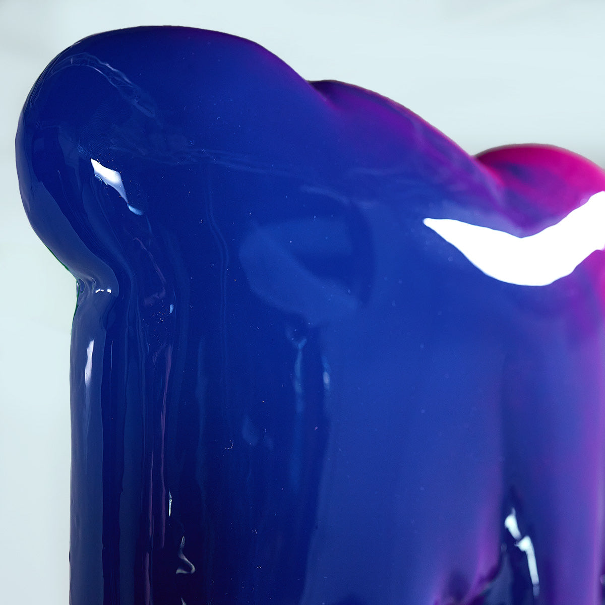 50x50cm | DRIP - Cobalt Blue - Pink