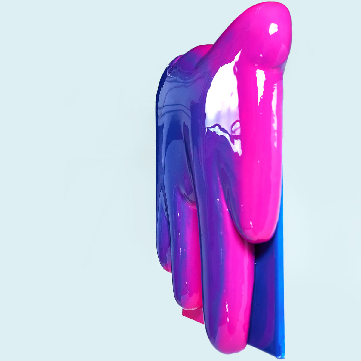 50x50cm | DRIP - Cobalt Blue - Pink