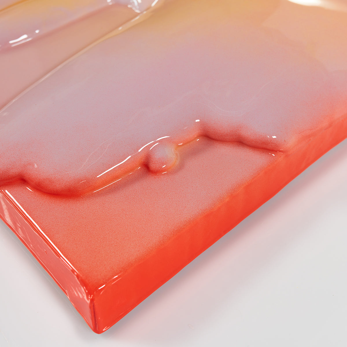 32x32cm | DRIP Serie .A - Pink - Yellow - Orange