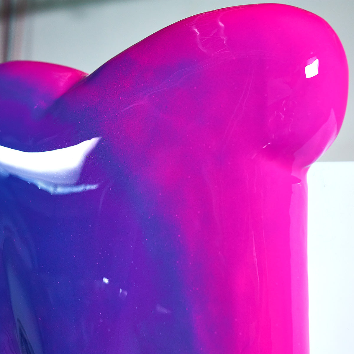 50x50cm | DRIP - Cobalt Blue - Pink