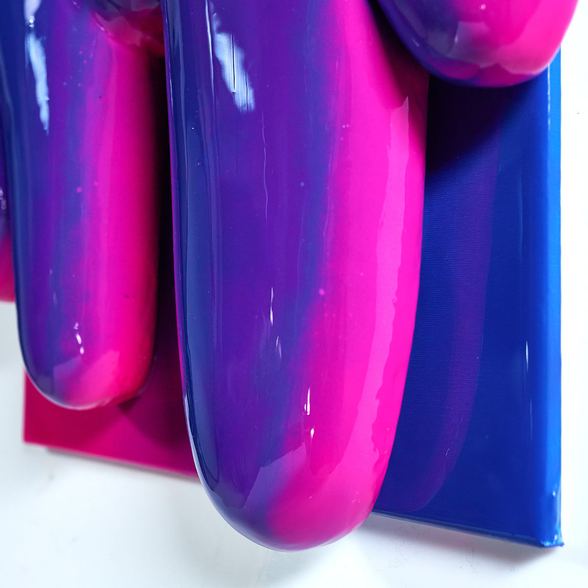 50x50cm | DRIP - Cobalt Blue - Pink