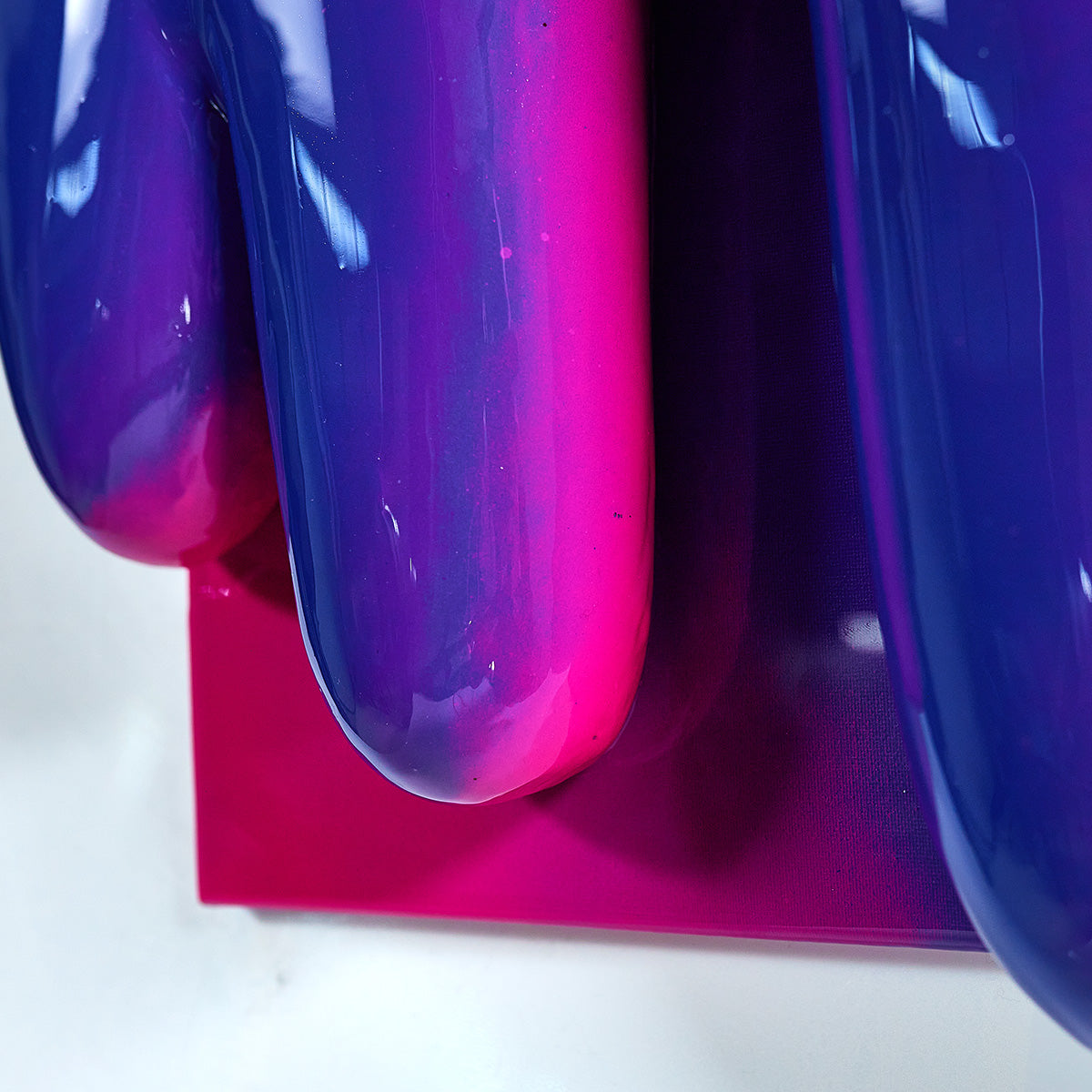 50x50cm | DRIP - Cobalt Blue - Pink