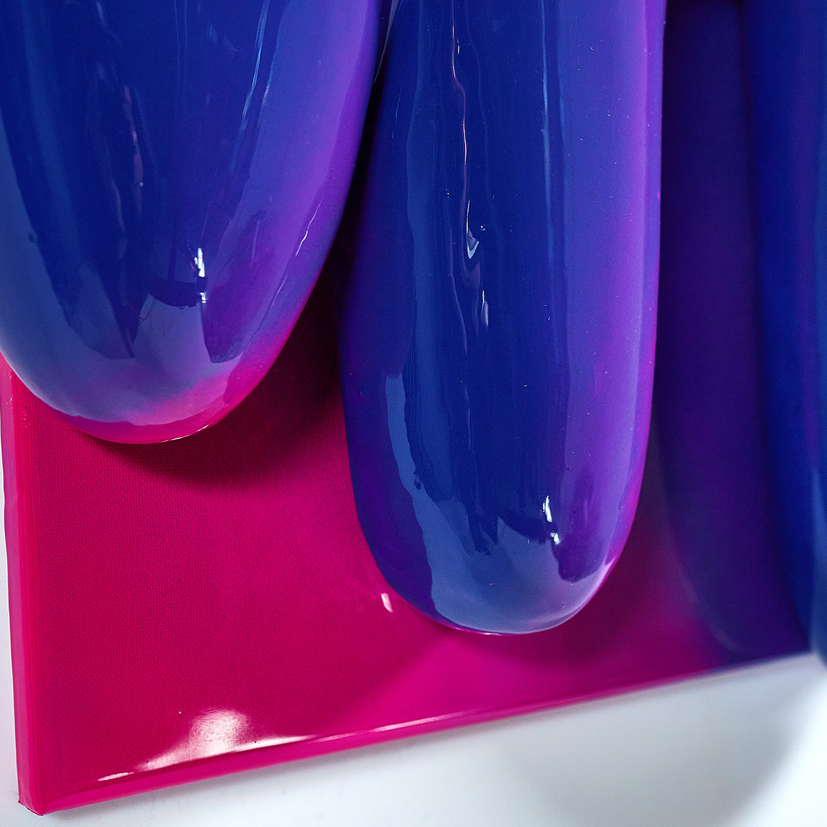 50x50cm | DRIP - Cobalt Blue - Pink