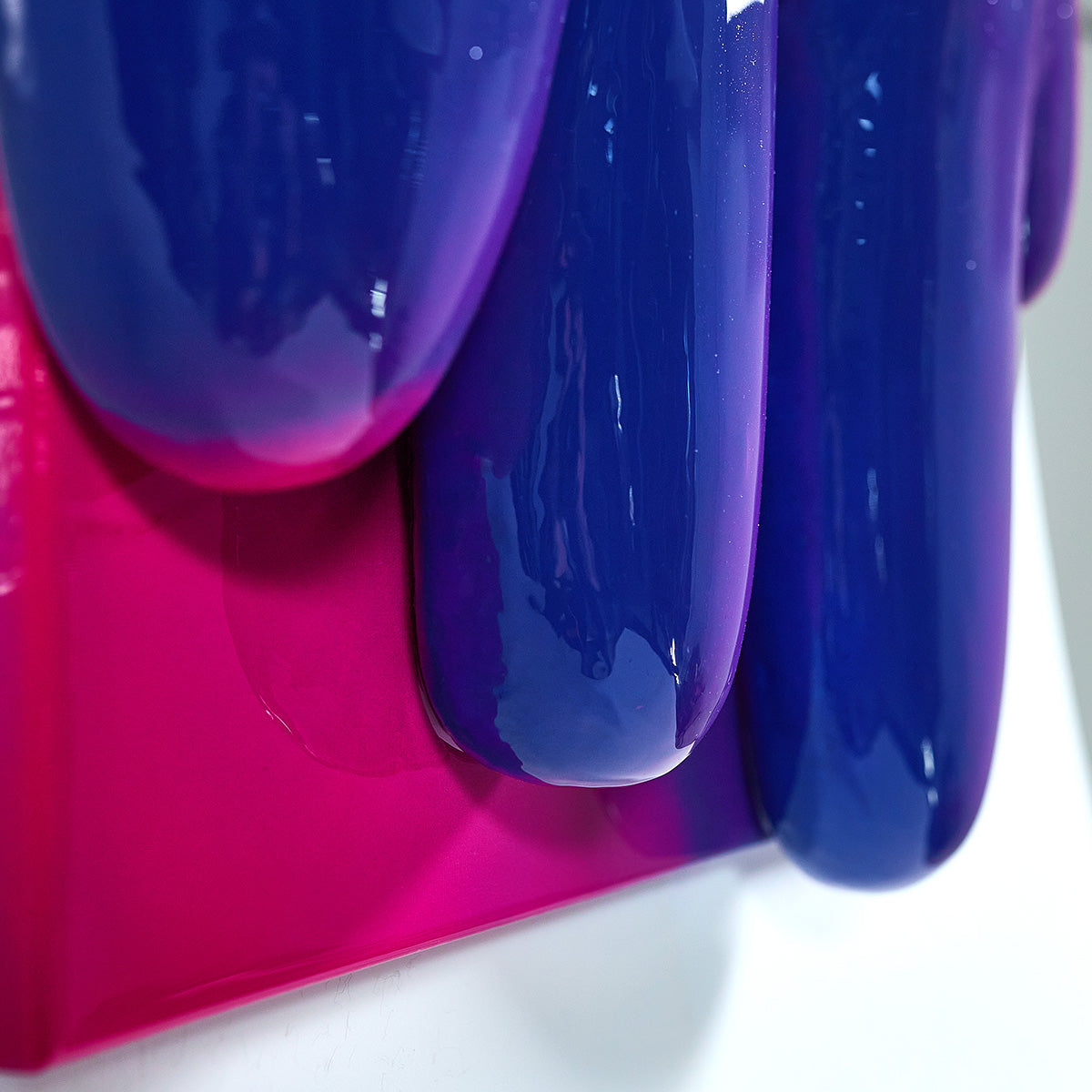 50x50cm | DRIP - Cobalt Blue - Pink