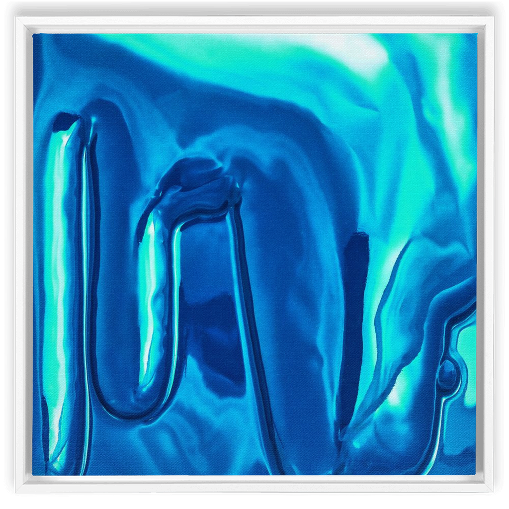 Canvas Print: "Light blue Drip"
