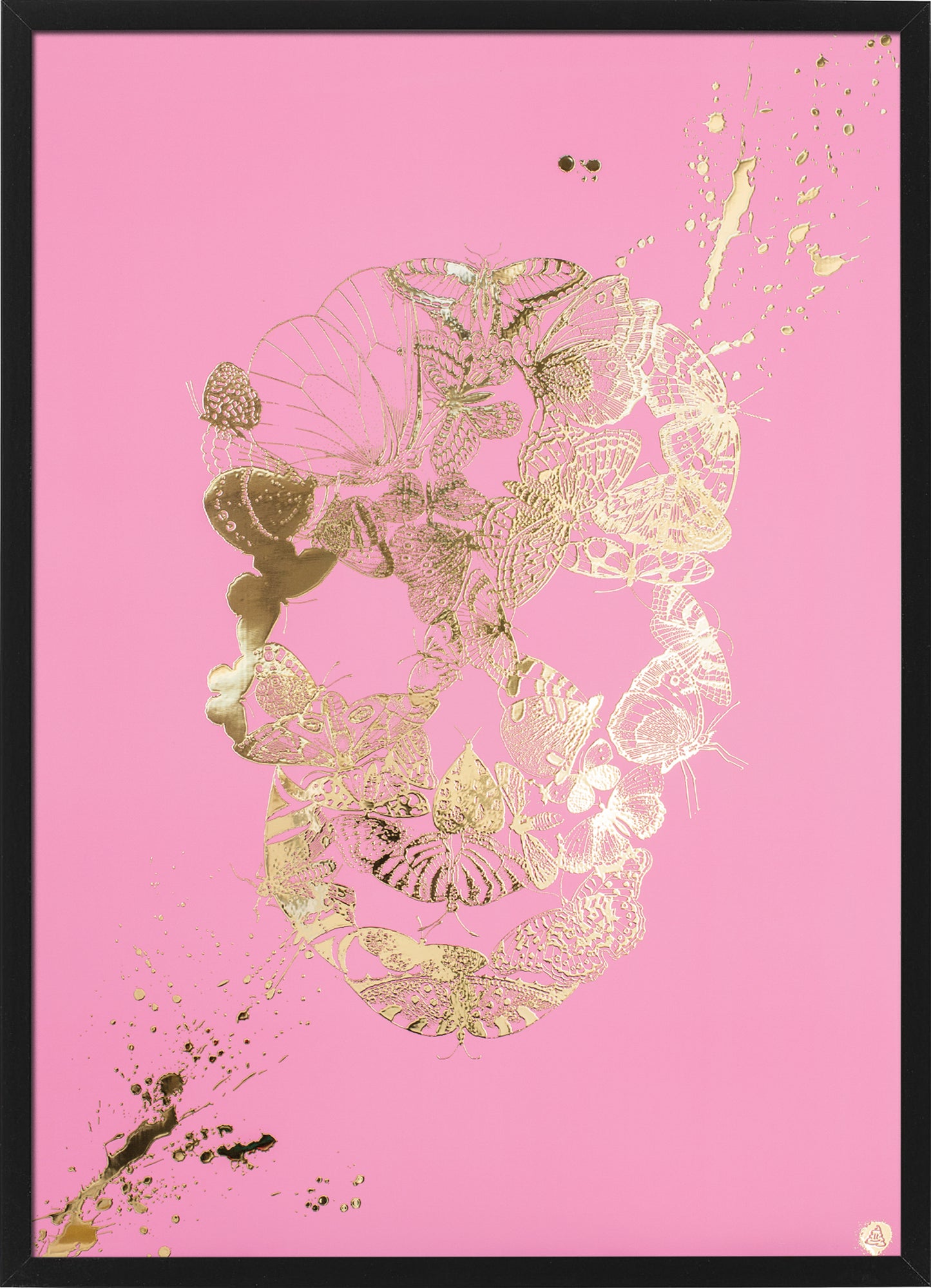 Butterfly Skull | Gold print