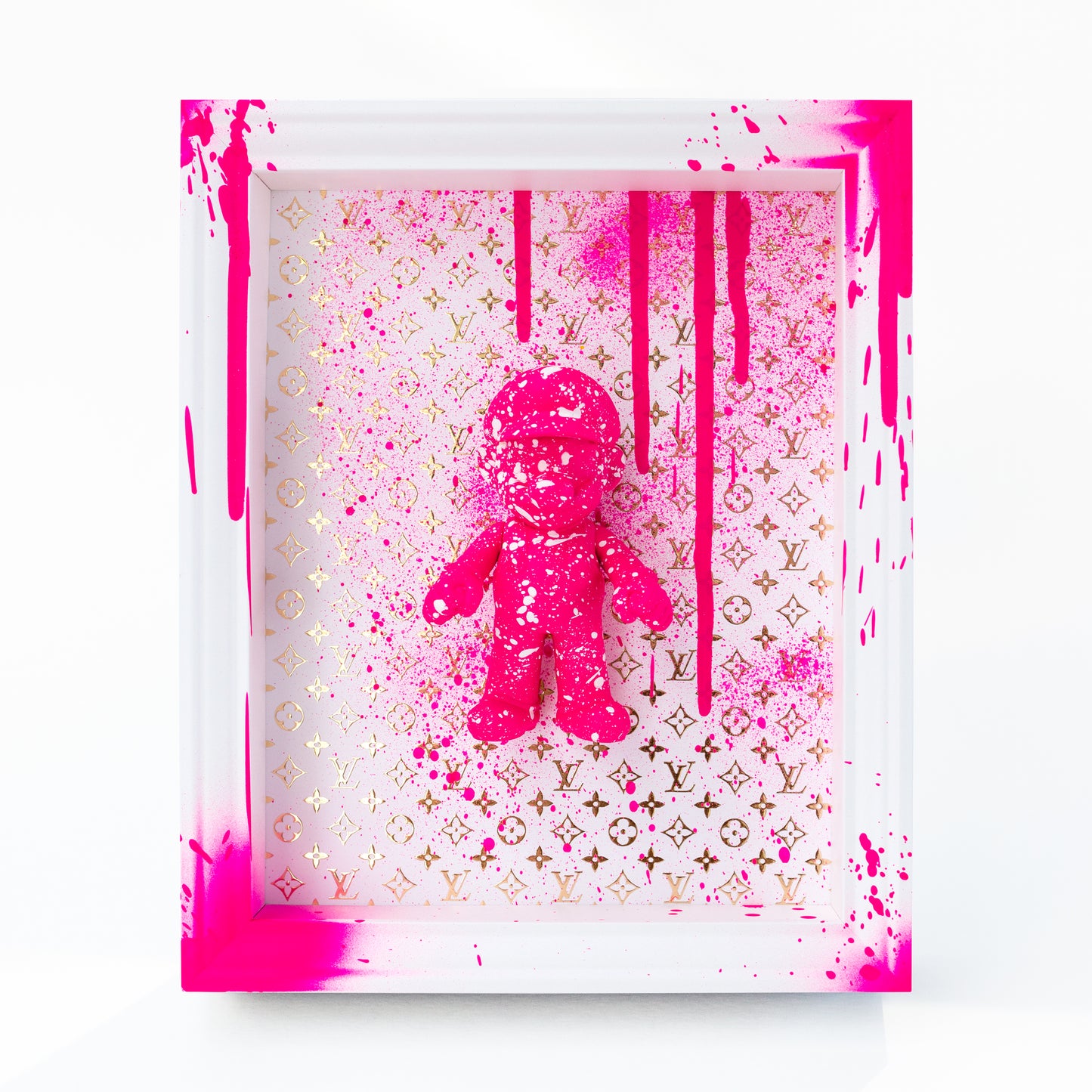 Mario doll (12cm) handfinished | Pink and white, Louis Vuitton