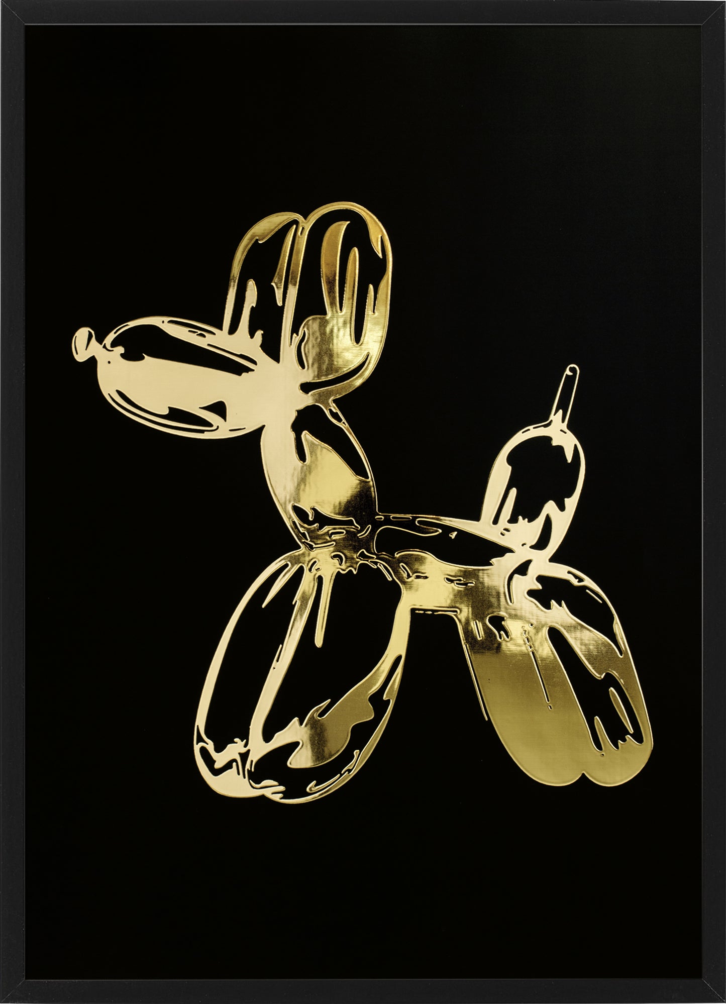 Balloon dog black | Gold print