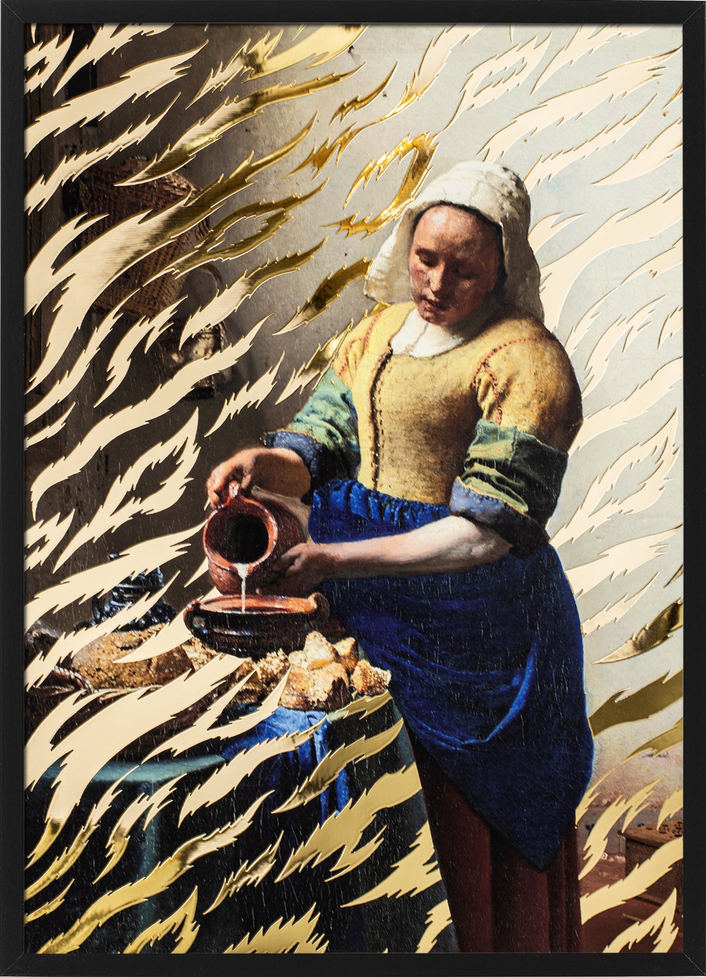 Tiger Milkmaid | Gold print