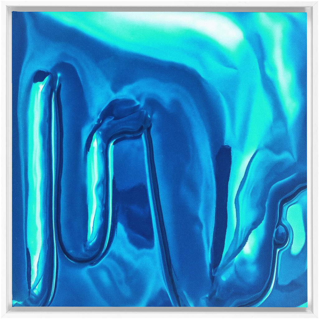 Canvas Print: "Electric Blue Drip"