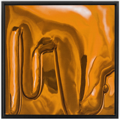 Canvas Print: "Honey Yellow Drip"