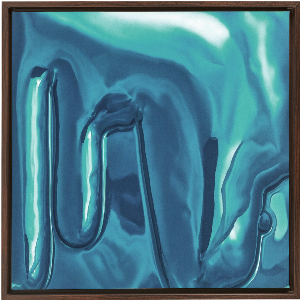 Canvas Print: "Soft blue Drip"