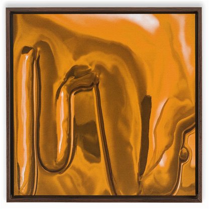 Canvas Print: "Honey Yellow Drip"