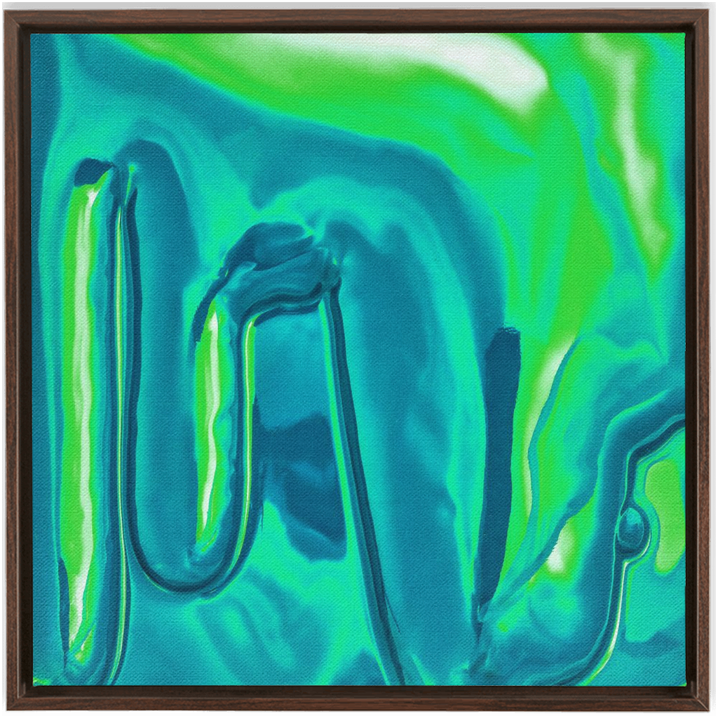 Canvas Print: "Neon Green Drip"
