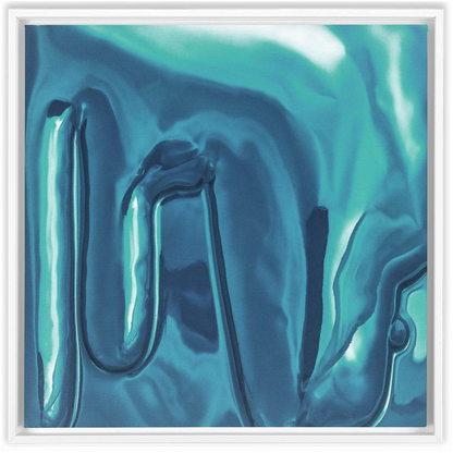 Canvas Print: "Soft blue Drip"