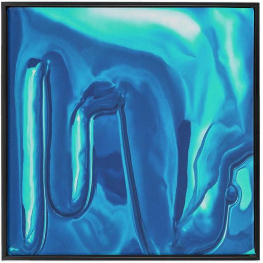 Canvas Print: "Electric Blue Drip"
