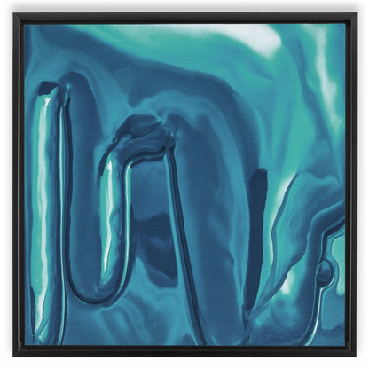 Canvas Print: "Soft blue Drip"