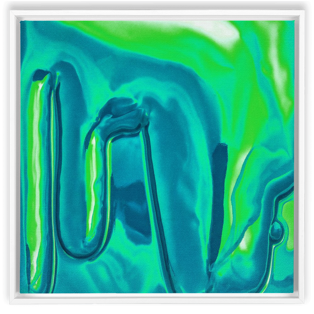 Canvas Print: "Neon Green Drip"