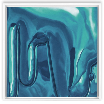 Canvas Print: "Soft blue Drip"