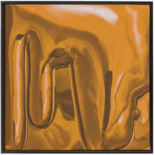 Canvas Print: "Honey Yellow Drip"