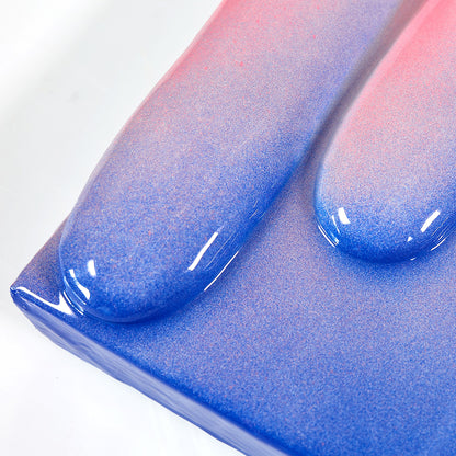 32x32cm | DRIP Serie .A - Pink to Cobalt Blue