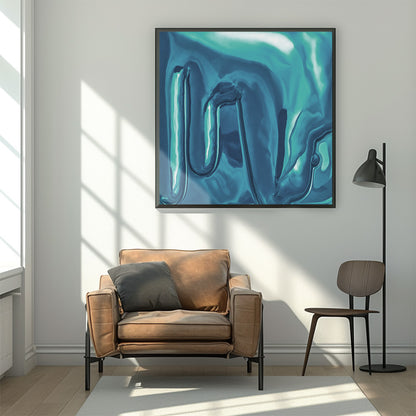 Canvas Print: "Soft blue Drip"