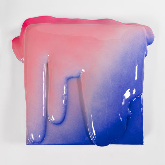32x32cm | DRIP Serie .A - Pink to Cobalt Blue