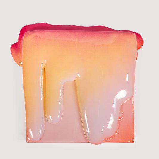 32x32cm | DRIP Serie .A - Pink - Yellow - Orange