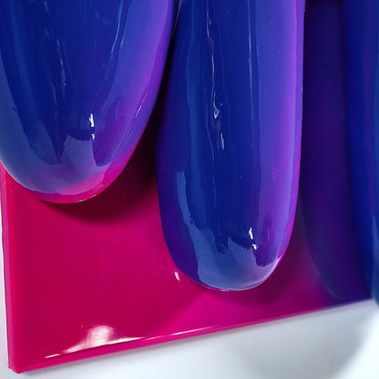 50x50cm | DRIP - Cobalt Blue - Pink