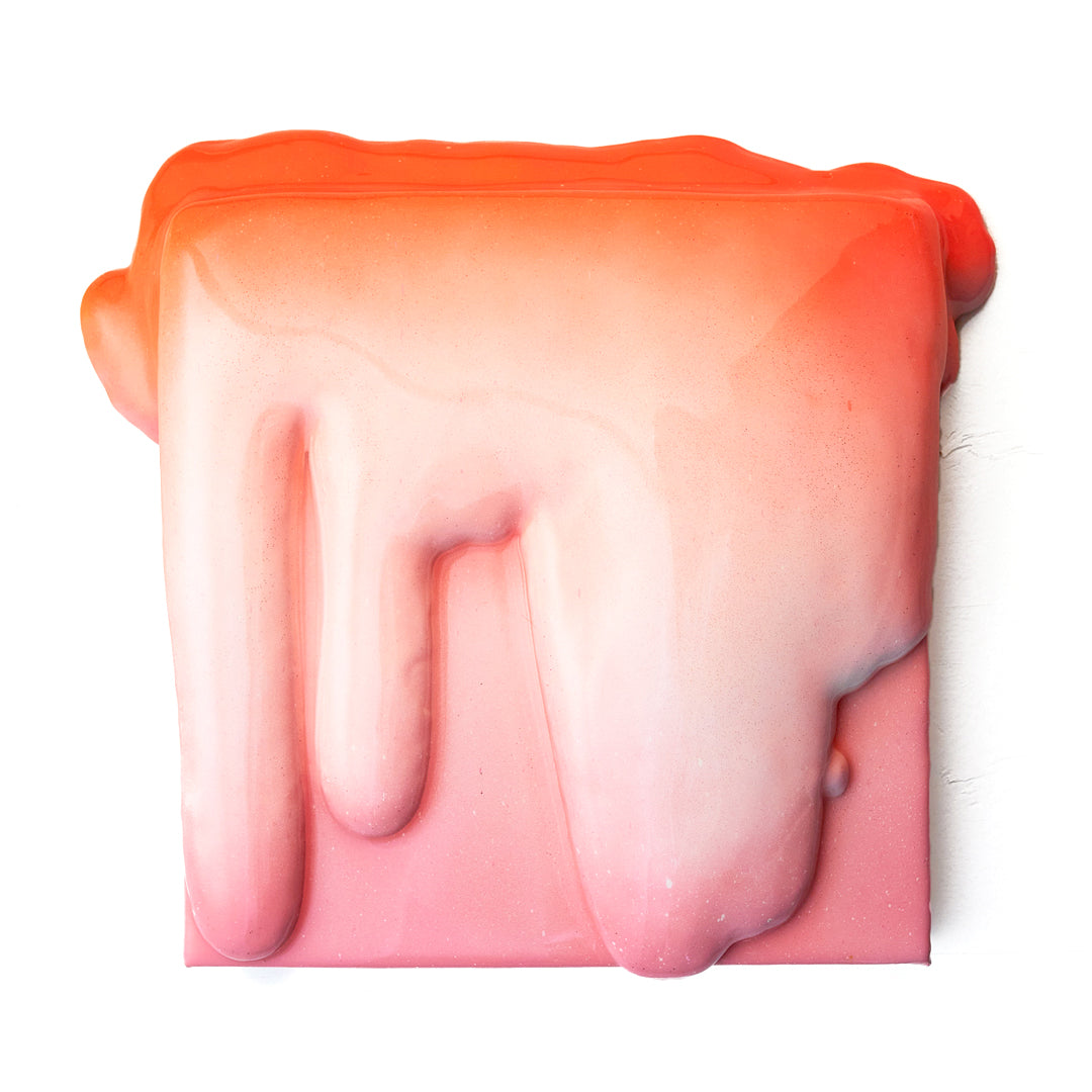 32x32cm | DRIP Serie .A | Orange to Pink