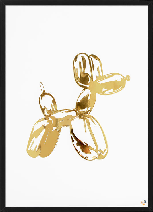 Balloon dog white | Gold print