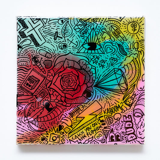 30x30cm | Doodle - Kiss by a Rose